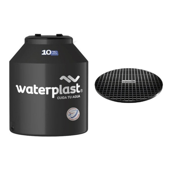 Tanque Clásico Bicapa Waterplast 1000lt + Base De Plástico
