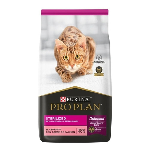 Alimento Pro Plan OptiRenal Sterilized para gato adulto sabor salmón y arroz en bolsa de 7.5kg