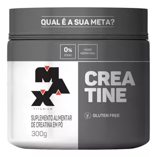 Suplemento Em Pó Max Titanium Creatine Sem Sabor Em Pote 300g