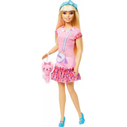Muñeca My First Barbie Con Gato Textura Suave Malibu Roberts