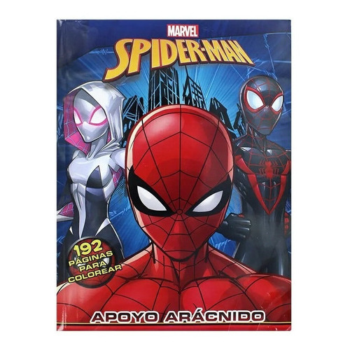 Libro De Colorear Jumbo Spiderman Spidey Gwen Marvel 192pgs