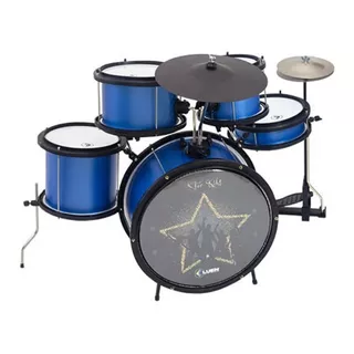 Bateria Infantil Star Kids Luen Completa. Cor Azul Star Kids