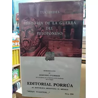 Historia De La Guerra Del Peloponeso - Tucidides - Nuevo 