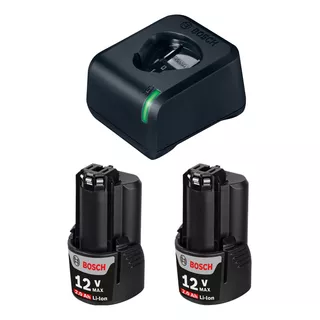 Kit De 2 Baterías Gba 12v+ Cargador Bosch Profes. 12v 2.0 Ah