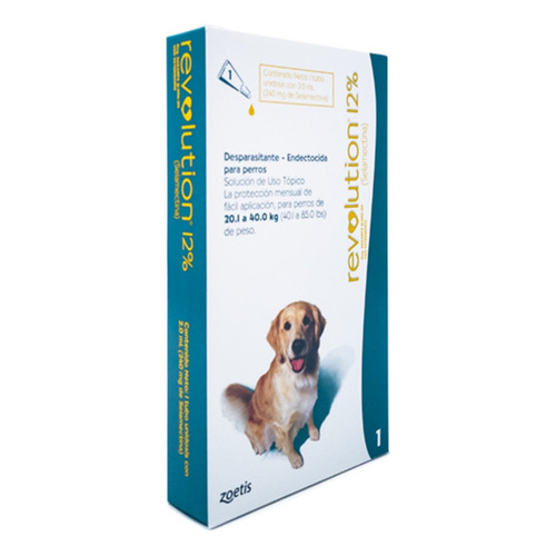 Revolution Desparasitante Perros 20,1 - 40 Kg Peso mínimo de la mascota 20.1 kg