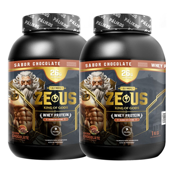 Pack 2 Proteínas Zeus 1kg / 60 Servicios