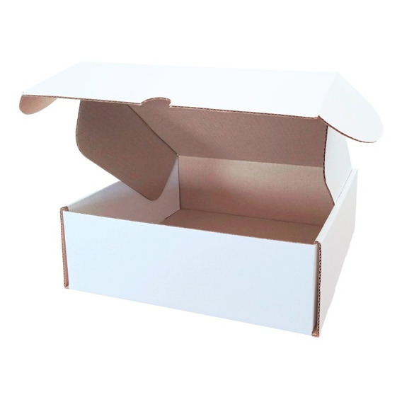 15 Mailbox 30x30x10 Cm Caja Para Envios Corrugado Blanco