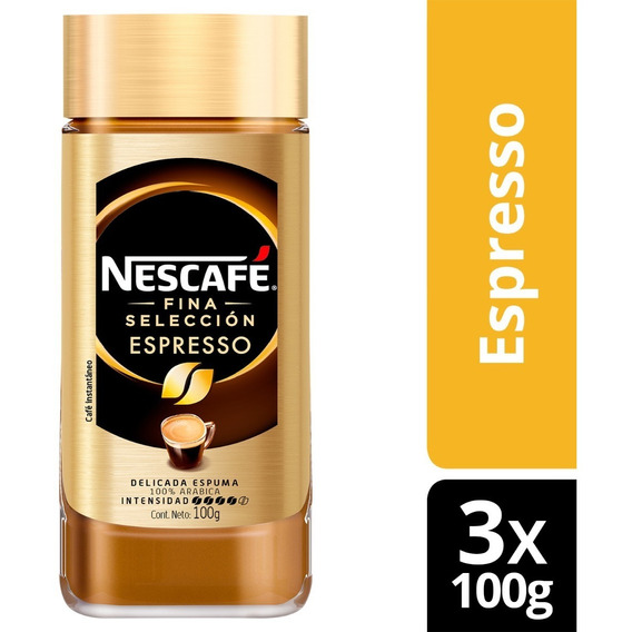 Café Nescafé® Fina Selección Espresso Frasco 100g Pack X3