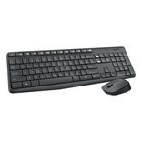 Logitech Mk235 Combo Inalámbrico Teclado Multimedia Mouse N Color del mouse Gris oscuro Color del teclado Gris oscuro