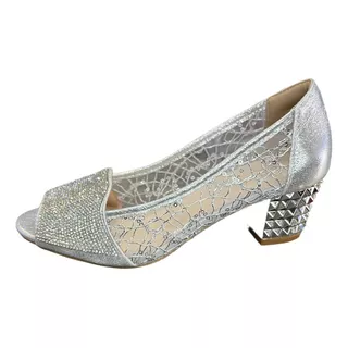 Zapatos De Taco 5cm Con Diamante Para  Mujer 10-4