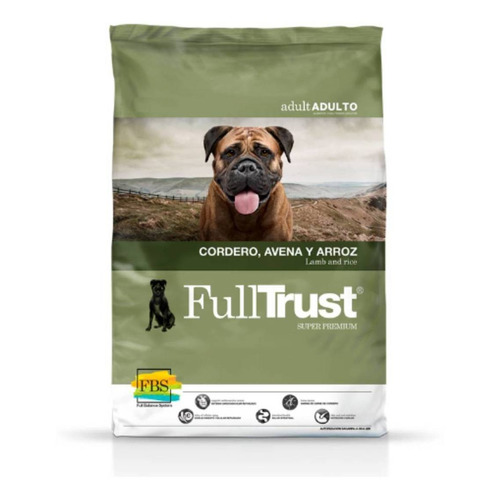 Alimento Full Trust Super Premium Full Balance System para perro adulto todos los tamaños sabor cordero, avena y arroz en bolsa de 8kg