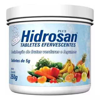 Hidrosan Plus Efervescente Desinfecção Hortifrutícolas 250g
