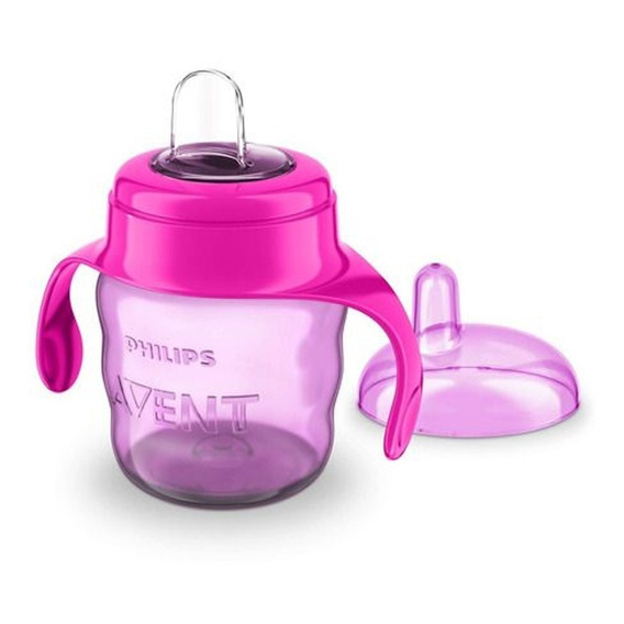 Vaso Avent Easy Sip Con Tetina Blanda Y Asas 6+ Meses 200ml