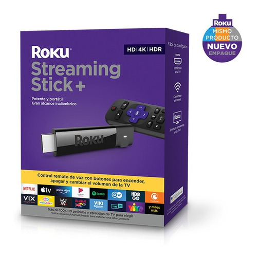 Roku Streaming Stick+ Dispositivo De Streaming Hd/ 4k/ Hdr Color Negro