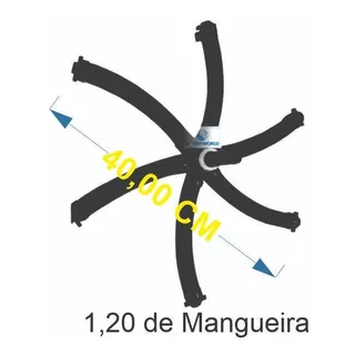 Difusores- 5 Un Tipo Estrela - 1,20 Metros De Mangueira Cada