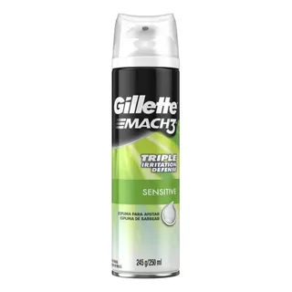 Espuma Barbear Gillette Mach3 Sensitive 245g Pele Sensível