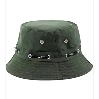 Sombrero De Pescador Gorro Playero Bucket Hat Verde Oliva