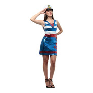 Disfraz Sailor Flapper Mujer Halloween Disfraz Fiesta
