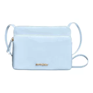 Bolsa Petite Jolie Becky Alça Transversal E Bolso Frontal Cor Jeans