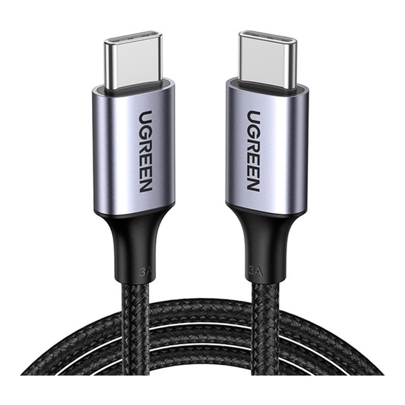 Cable Carga Rapida Ugreen Usb C Pd 60 W Protección Carga 2m Color Negro