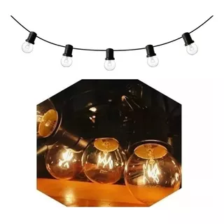 Guirnalda Intemperie Vintage Bar Luces Incandecentes 15 Mtr