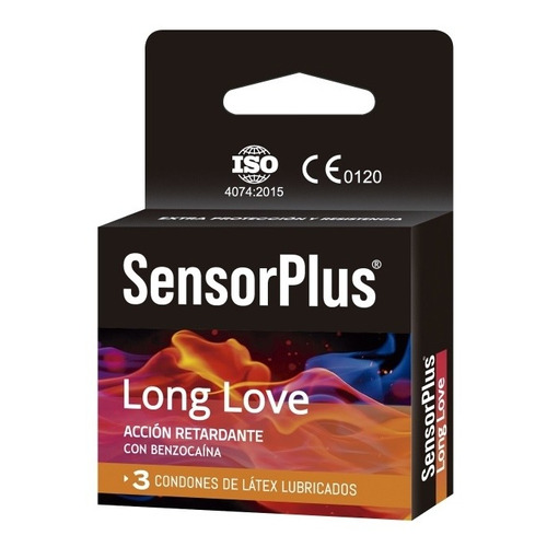 3 Preservativos Sensor Plus Long Love / Acción Retardante