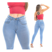 Calça Jeans Delave Feminina Super Skinny Empina Bumbum Nf-e