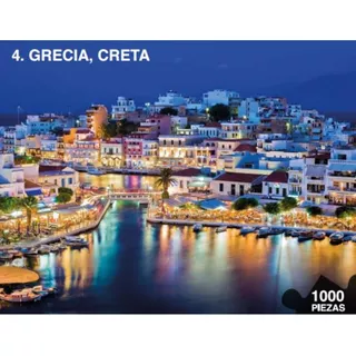 Rompecabezas 1000 Piezas Creta Grecia + Tabla De Armado