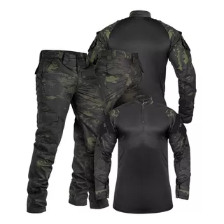 Fardamento Attacker - Camisa E Calça - Multicam Black