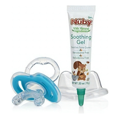 Nuby Rasca Encias Gel Natural / Calmante De Dolor Color Blanco N/a