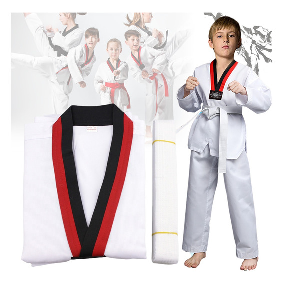 Traje Dobok De Kárate/taekwondo Para Niño, Resistente Cómodo