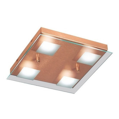 Aplique 2 Luces Batti 12w Cobre Vidrio Templado 4622co King