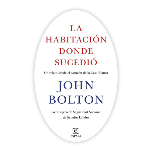 La Habitación Donde Sucedió - Casa Blanca - John Bolton