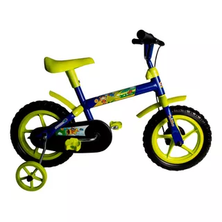 Bicicleta Aro 12 Infantil Masculina Samy Lillo Azul Verde