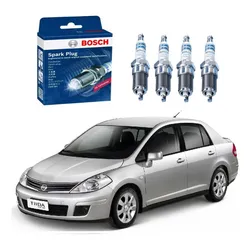  Jogo Velas Bosch Tiida Sedan 1.8 16v 2009 A 2013