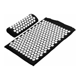 Set Acupuntura Mats Mas Cojín Acupresión 68x42cms - Ps Color Negro