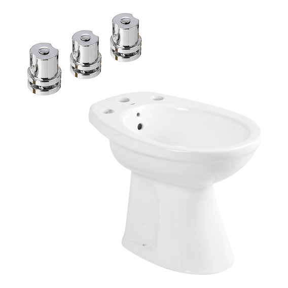 Juego Bidet Roca Capea Italiana + Grifería Peirano Malba