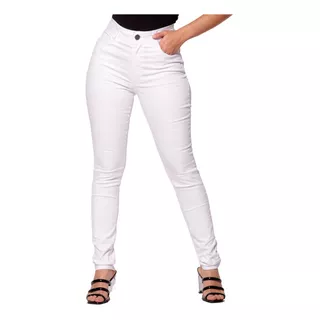 Calça Branca Feminina Skiny Cintura Alta Modeladora Ano Novo