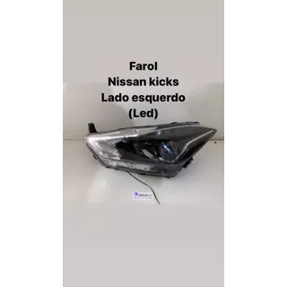 Farol Nissan Kicks Led/xênon 2017 18 19 20 2021 L/e Original