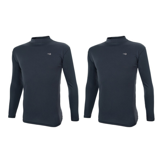 Remera Deportiva Primera Piel Hombre Manga Larga X2 Combo