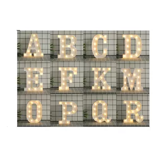 Letras Y Números Acrílico Blanco Con Luces Led Cumpleaños 