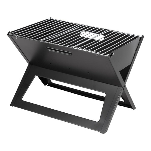 Parrilla A Carbon  Plegable Portatil Camping Playa Paseo Color Negro