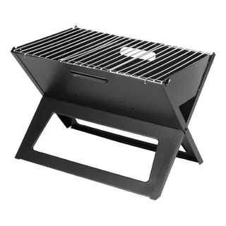 Parrilla A Carbon  Plegable Portatil Camping Playa Paseo Color Negro