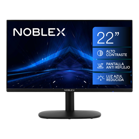 Monitor Led Noblex Mk22x7100pi 21,45'' Full Hd Va Antiglare Color Negro