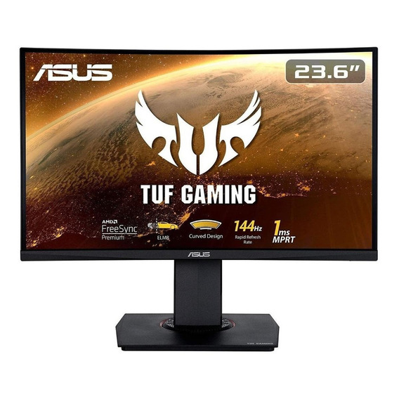 Monitor gamer curvo Asus TUF Gaming VG24VQ led 23.6" negro 100V/240V