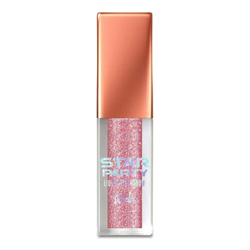 Sombra Liquida Star Party Liquid Eyeshadow Tono Rosa Gold Star Child Acabado Con Glitter Rude Cosmetics