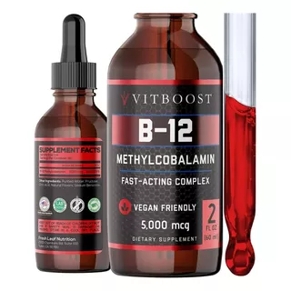 Vitamina B12 Sublingual Organica 5000 Mcg Vitboost 60 Gotas