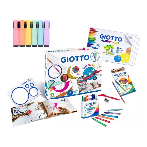 Set Giotto Marcadores + Témperas 68pcs Con Libro - El Rey