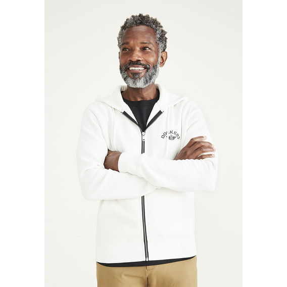 Polerón Sport Full Zip Hoodie Standard Fit Hueso Dockers