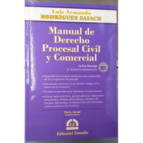 Manual De Derecho Procesal Civil Comercial Rodriguez Saiach